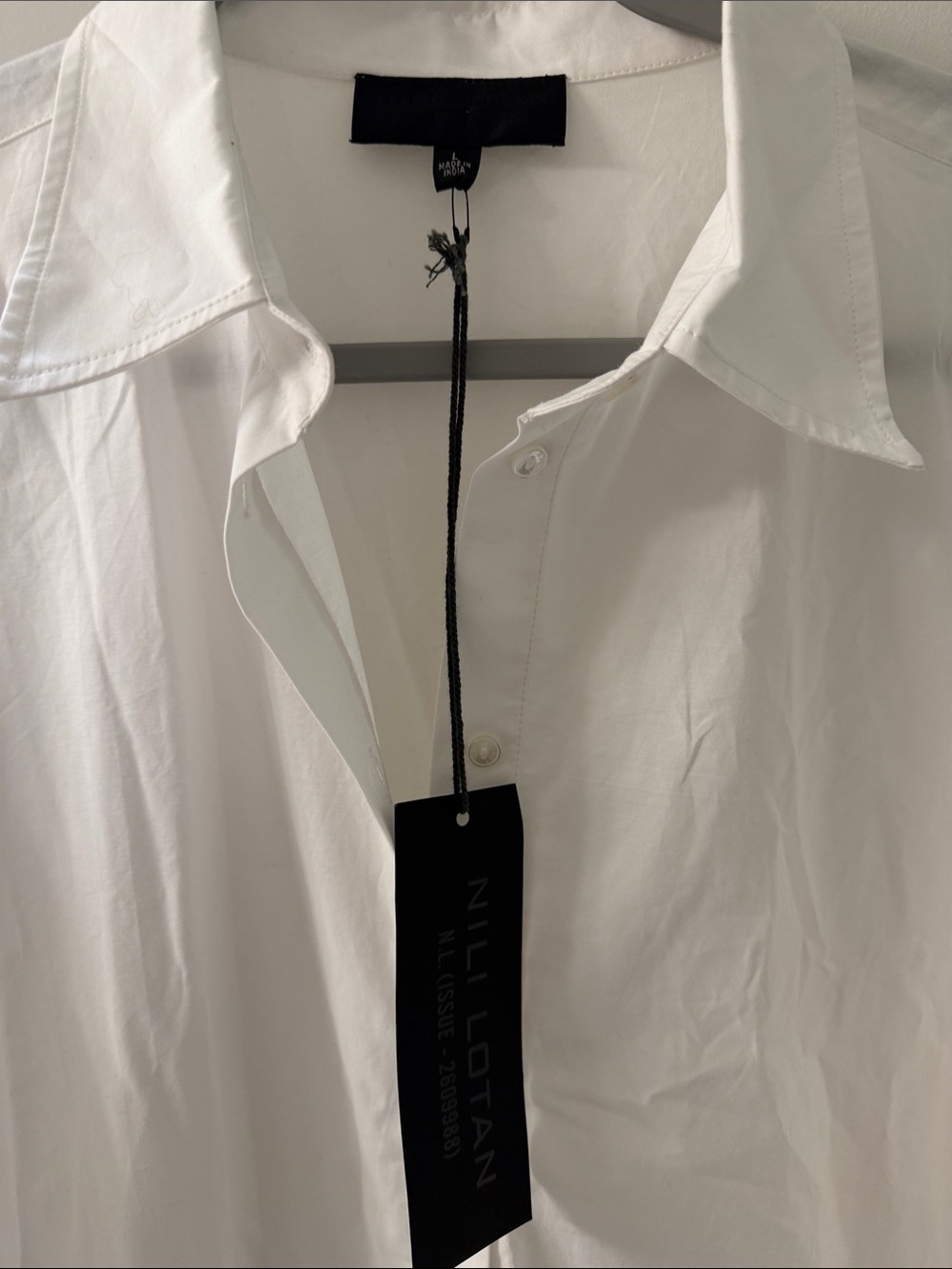 NWT Nili Lotan Louanne white embroidered long poplin dress $850 size L $670 off - Picture 8 of 10